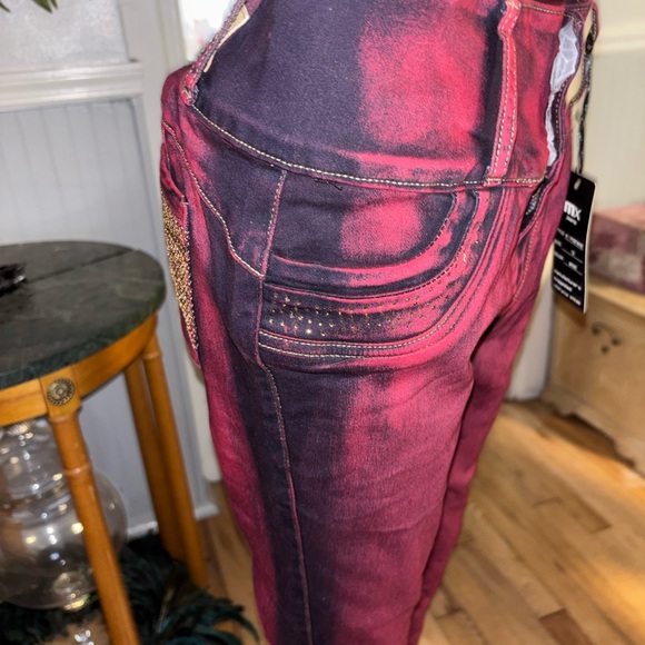 MX Jeans High-Waisted Wine Size 13 - Picture 5 of 7